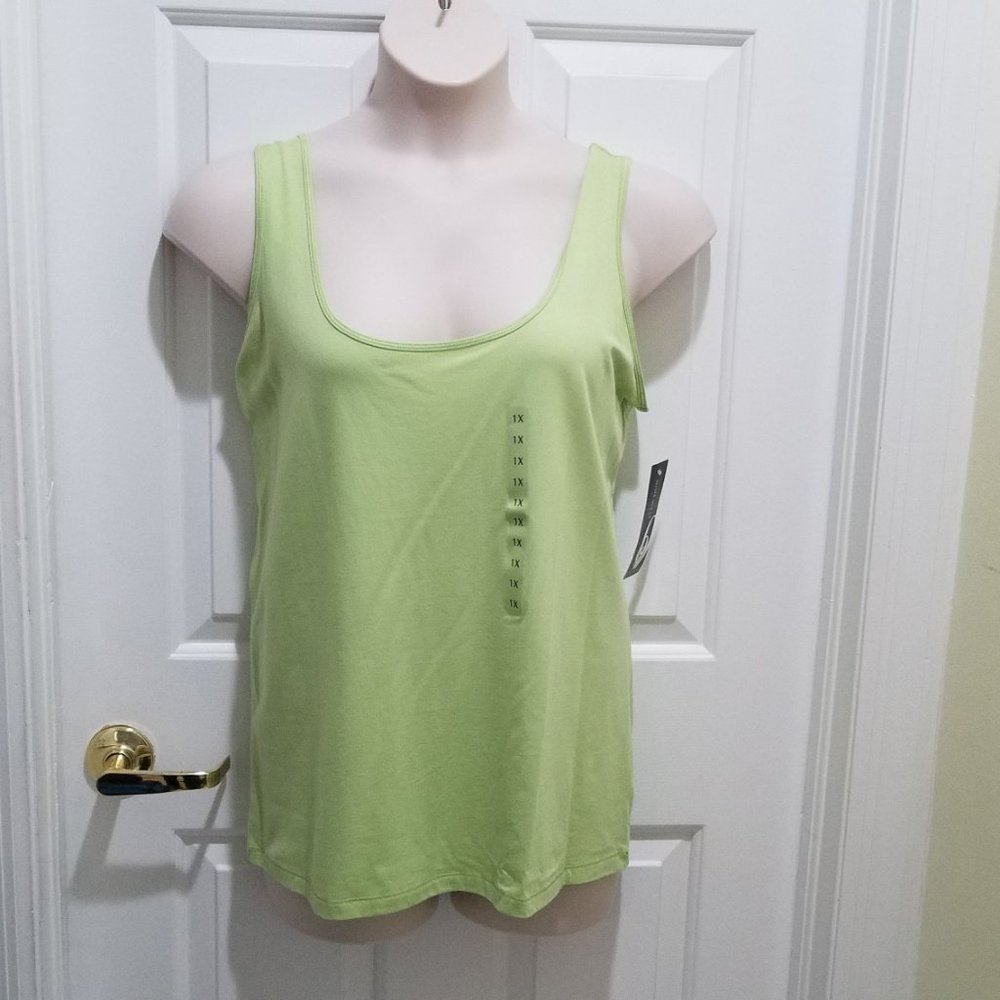 NWT Green Nine West Knit Tank Top Size 1X
